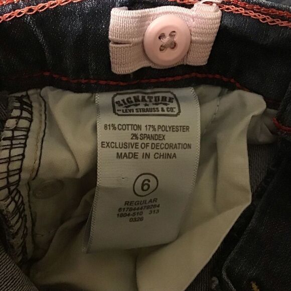 Signature Levi’s Girls 6 Skinny Denim Legging - Picture 6 of 7